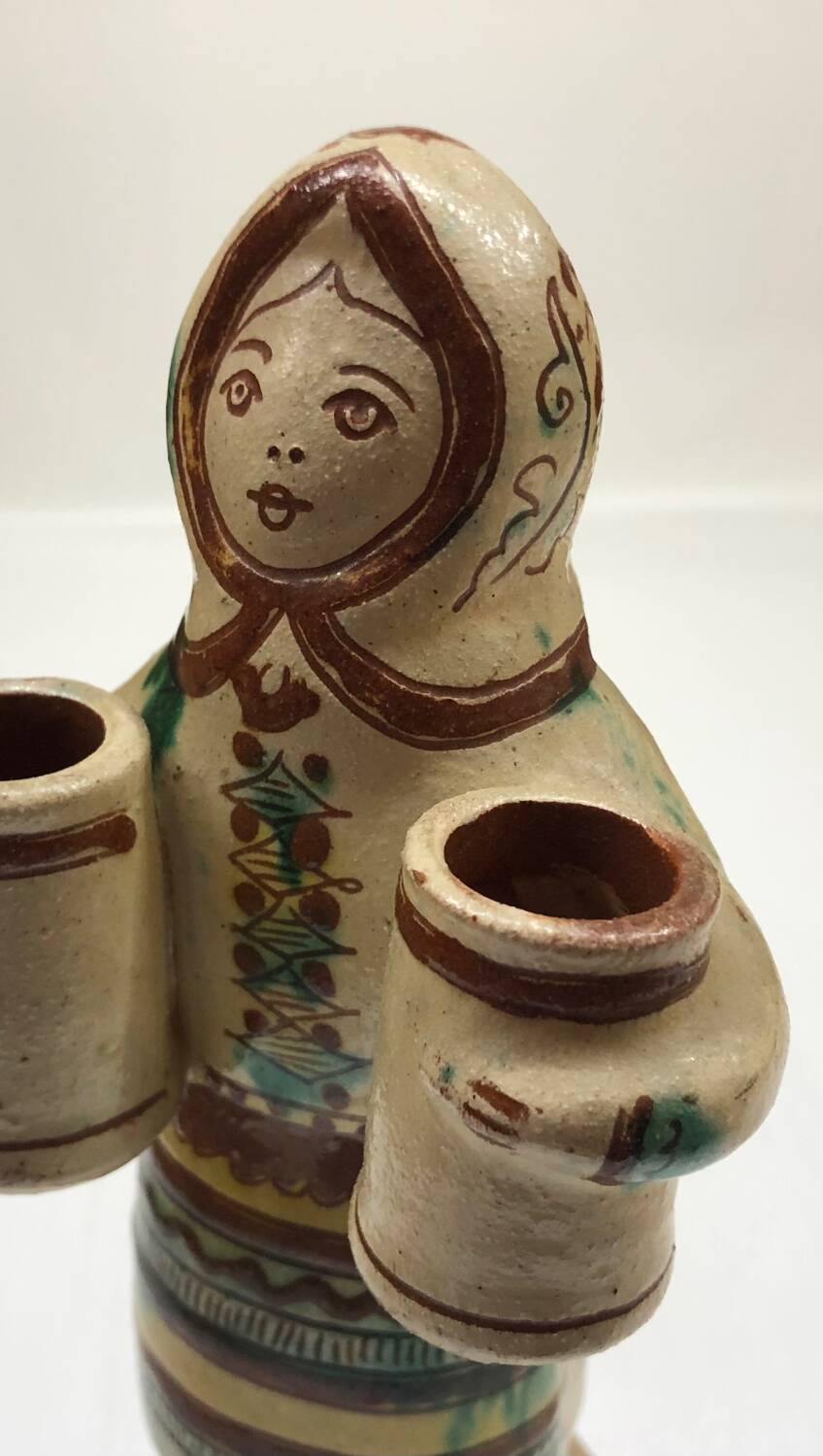 Handcrafted anthropomorphic candlestick