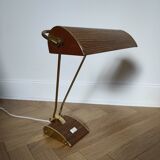 Lampe Jumo art déco, streamline, modèle bois et or
