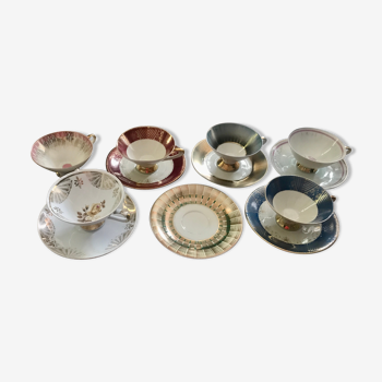 Vintage German fine porcelain cups and saucers