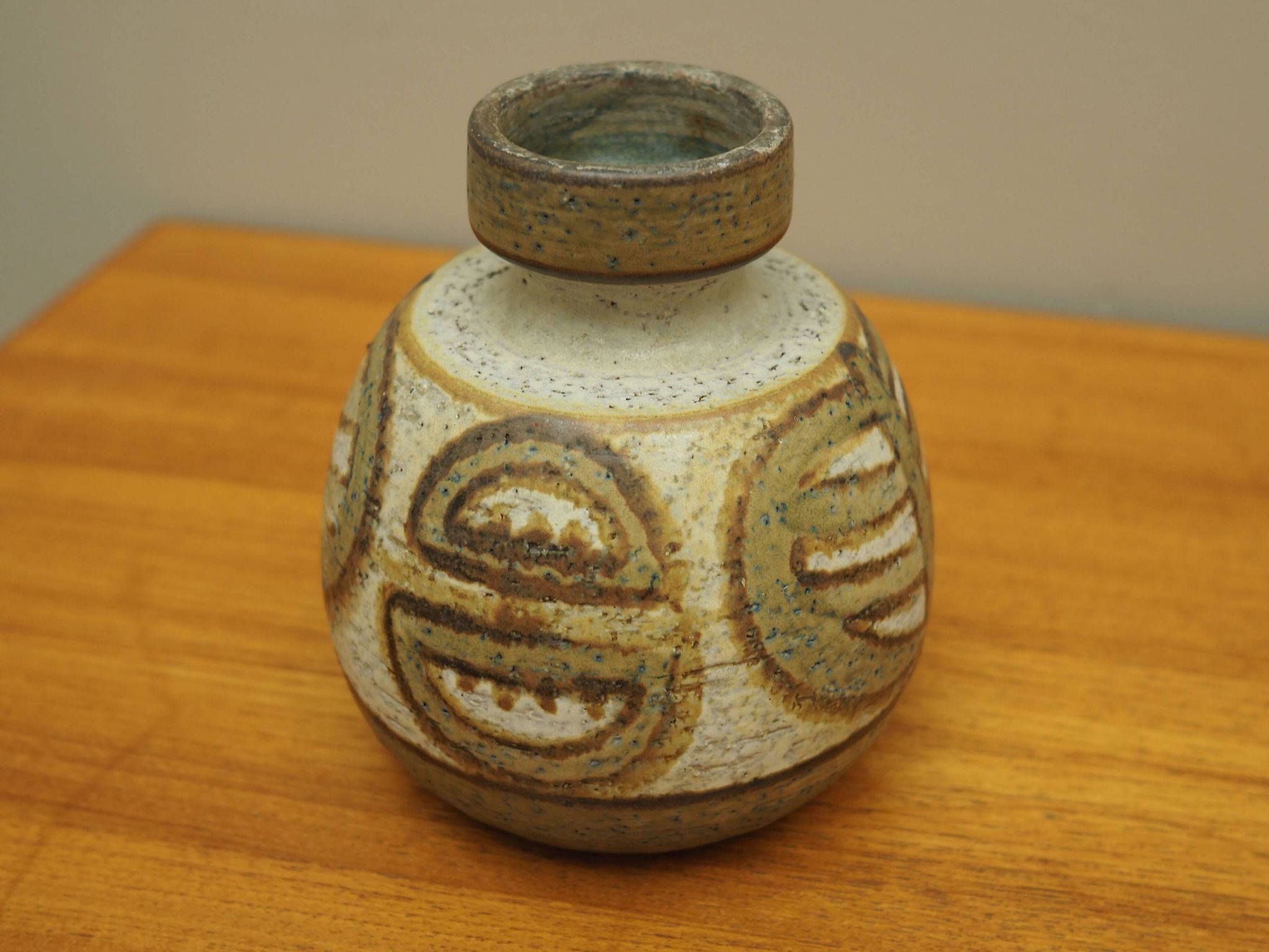 Ceramic vase, Danish design, 1970s, production: Soholm