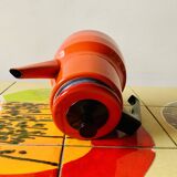 Vintage coffee maker in red enameled metal and Bakelite