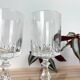 6 white wine glasses in Arques crystal, Louvre model.