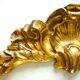 Antique gilt bronze pediment, furniture decoration, mirror, signed JF