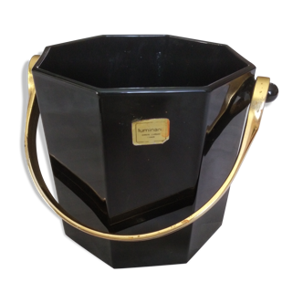 Vintage ice bucket, Luminarc, metal cove