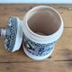 Covered ceramic pot, Tunisian artisan – 1970s – Blue and turquoise