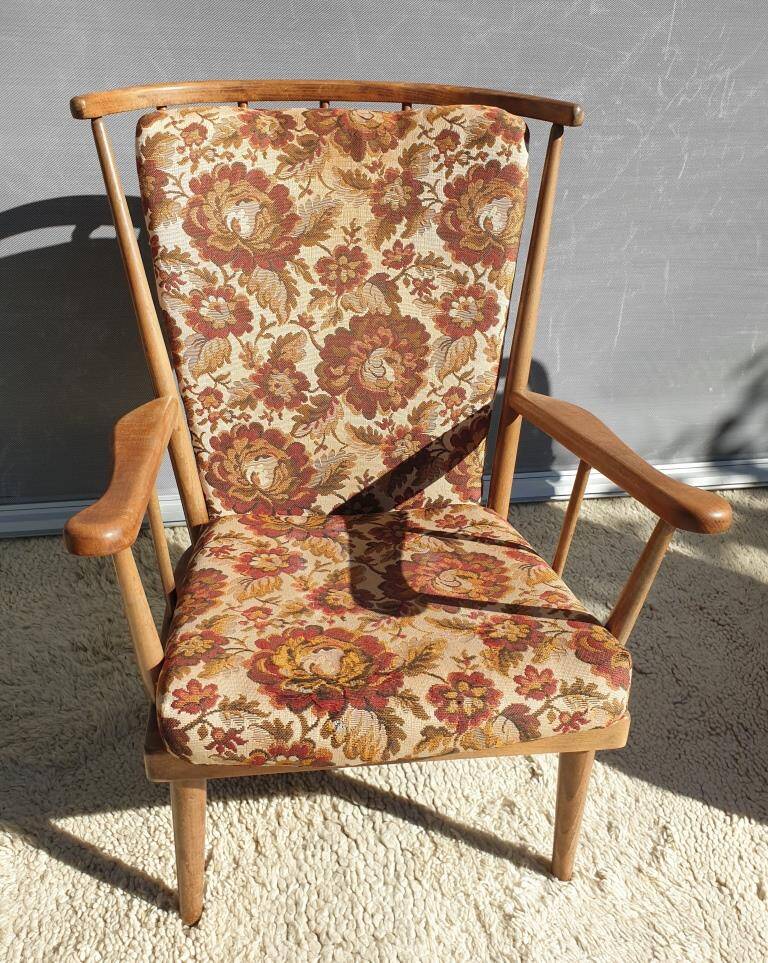 Paire fauteuils éventail esprit scandinave Baumann