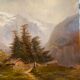 Oil on canvas "mountain landscape" signed L. Reignier 1888