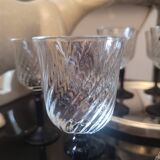 70s twisted stemmed glasses