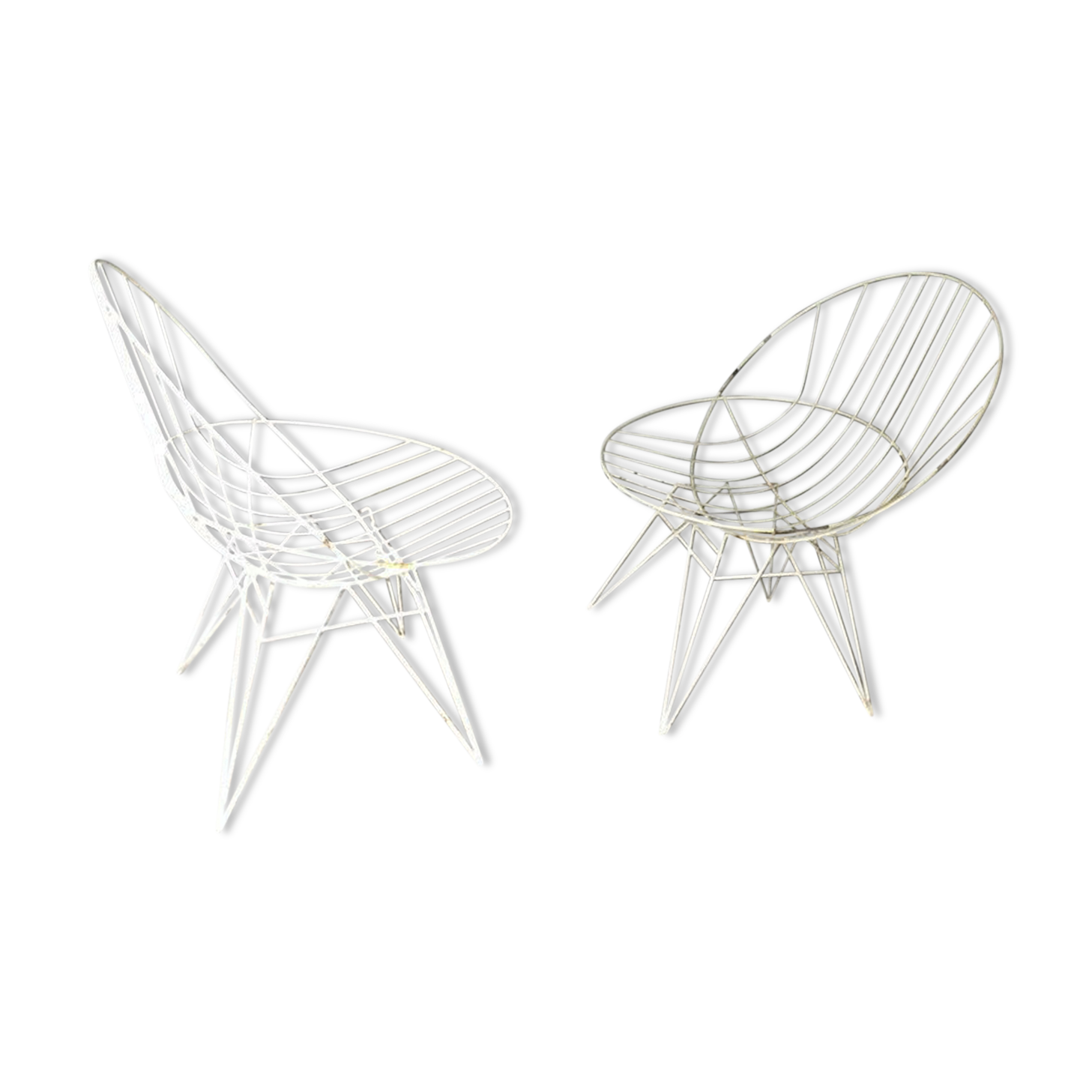 Pair of Pyramid Chairs Garden from Pastoe's "Combex" series by Cees Braakman, 1950