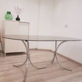 70s glass and chrome table