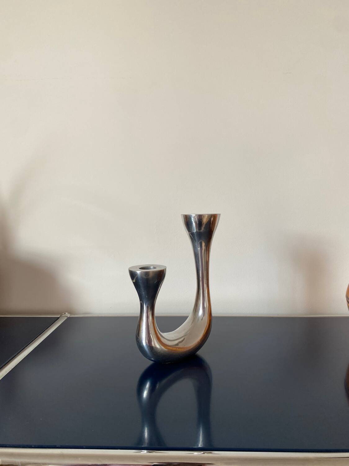 Designer cast iron candle holder