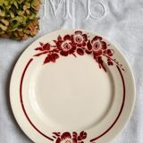 6 old flat plates mismatched in earthenware