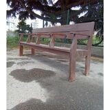 Banc d'église 4 loges en bois