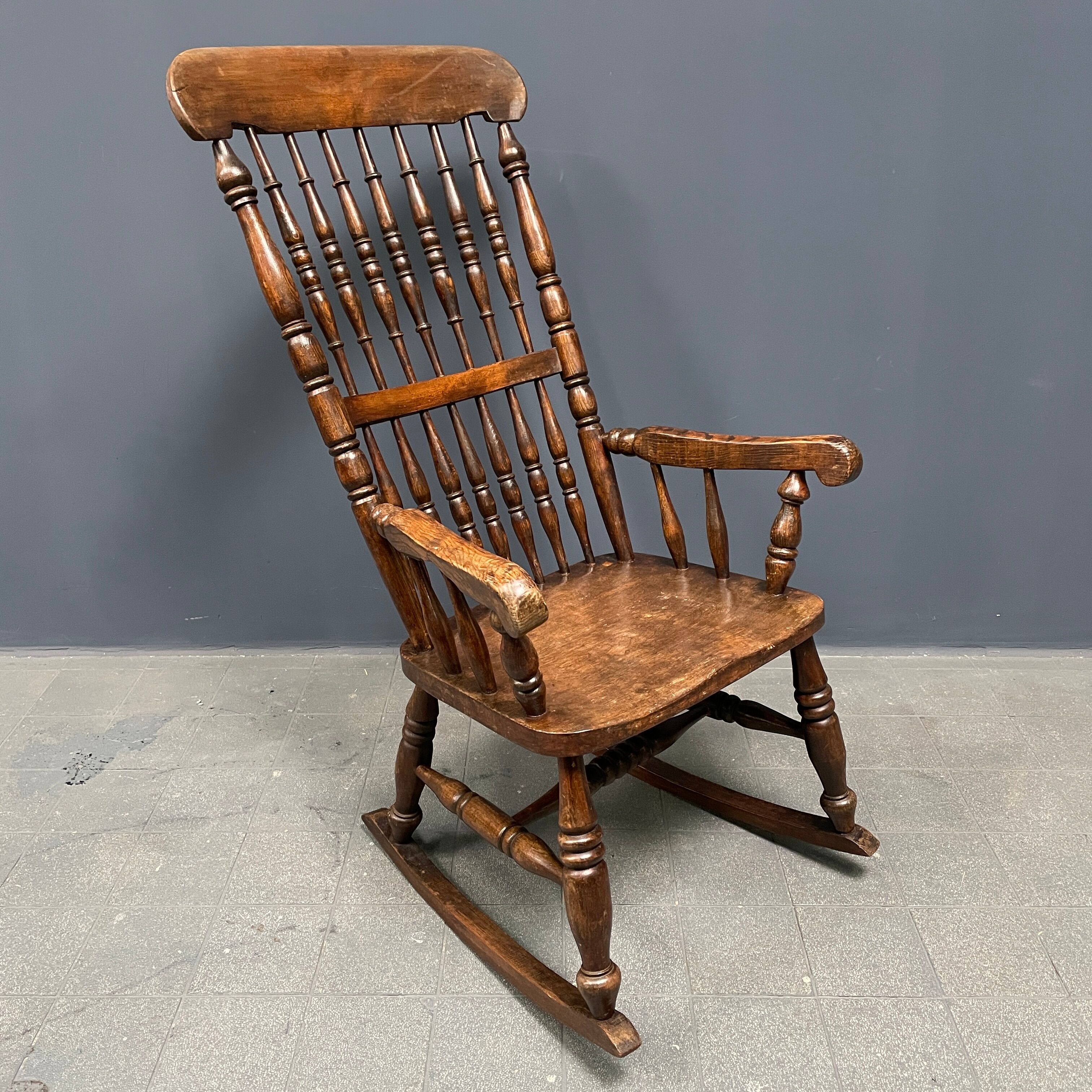 Antique Dutch rocking chair from the early 1900s