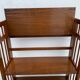 Pair of folding wooden bookcases, 4 shelves, 1950