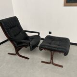 2 "Siesta" armchairs with their ottomans by Ingmar Relling, circa 1970