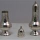 Pair of Old Salt shaker & Pepper Maker in Silver Metal