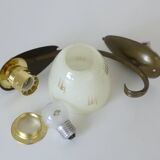 Applique murale Art Déco originale en laiton / luminaire vintage des années 1930 / époque Bauhaus