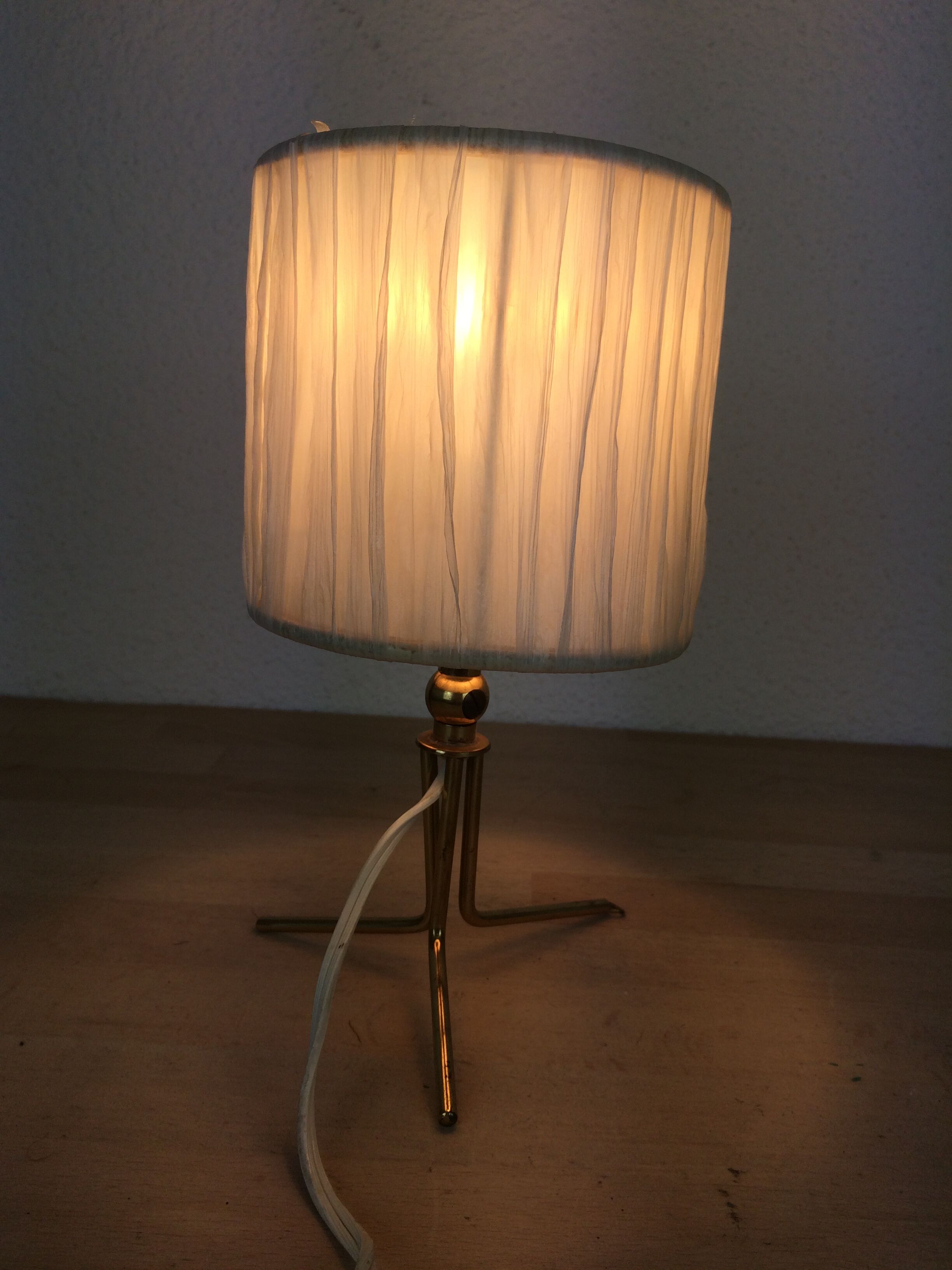 Brass tripod wall lamp 50s