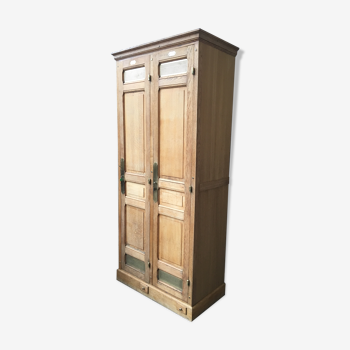 old-time oak cloakroom bank of France year 30/40