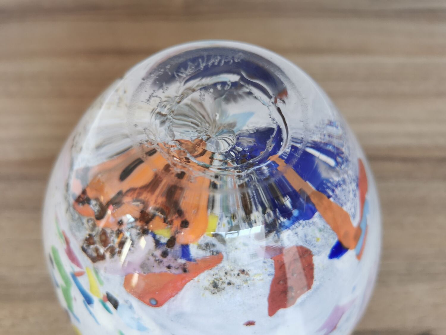 Vase en verre soufflé signé Jean Claude Novaro