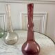 trio of Biot bubbled glass vases signed green 60s-70s
