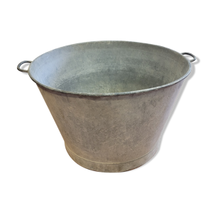 Bassine en zinc ancienne 67cms
