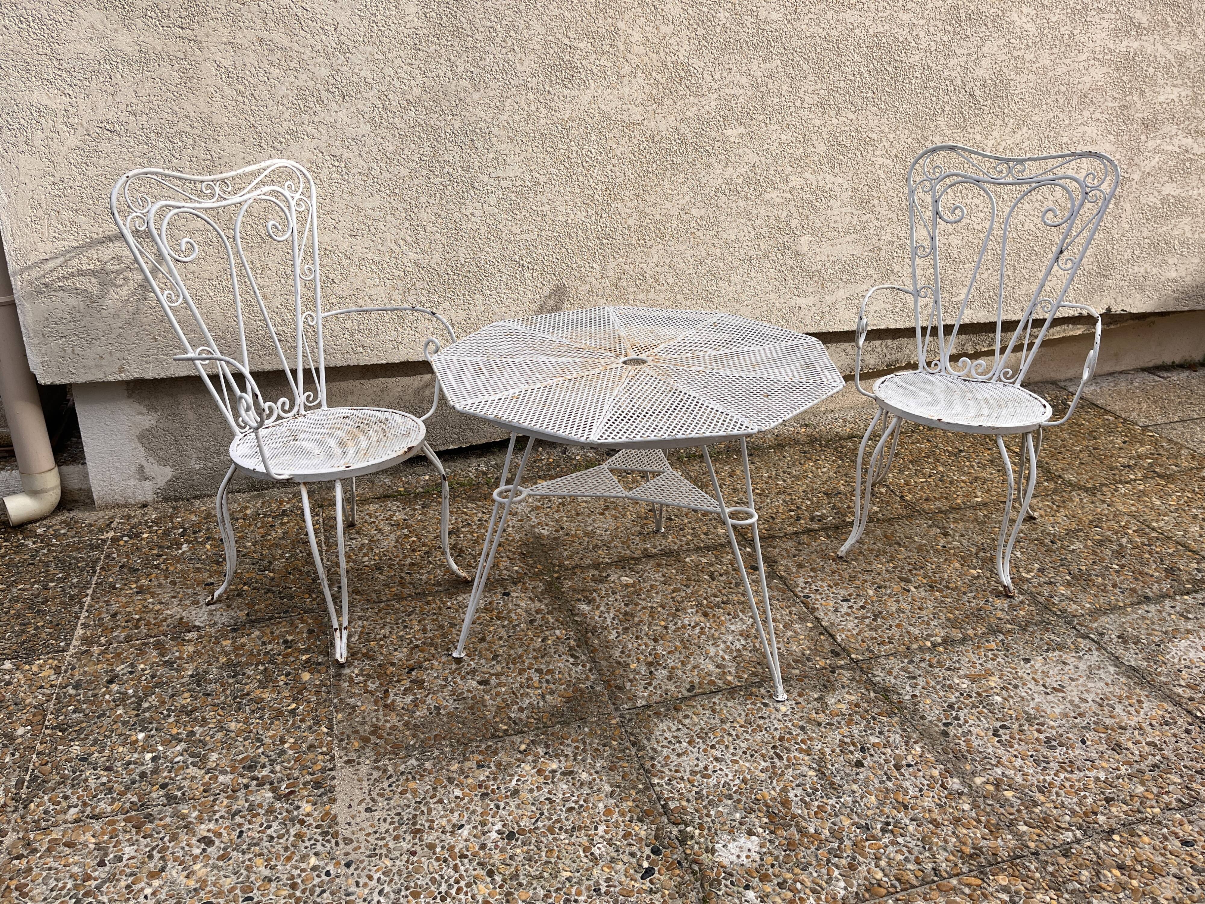 vintage metal garden furniture tête-à-tête