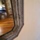 19th century style octagonal wooden mirror