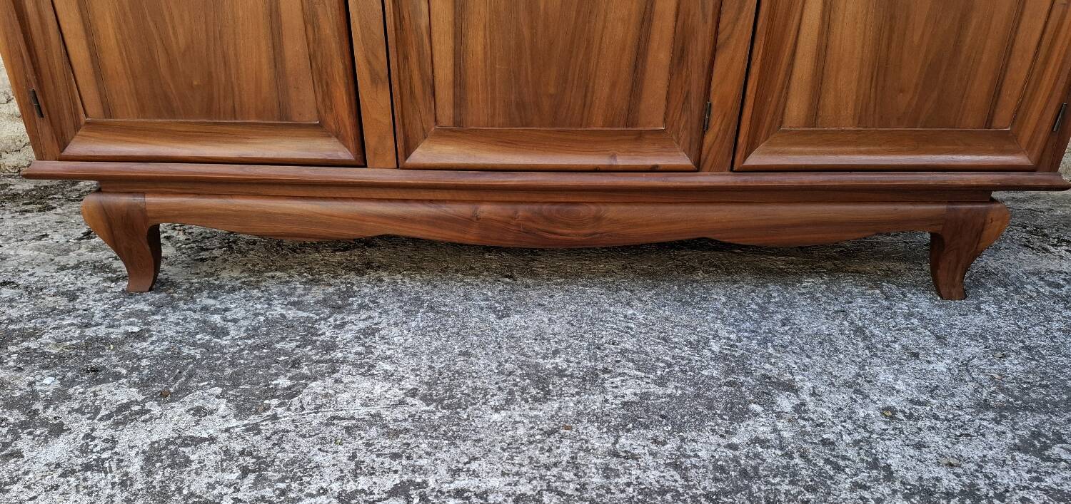 3-door walnut wardrobe