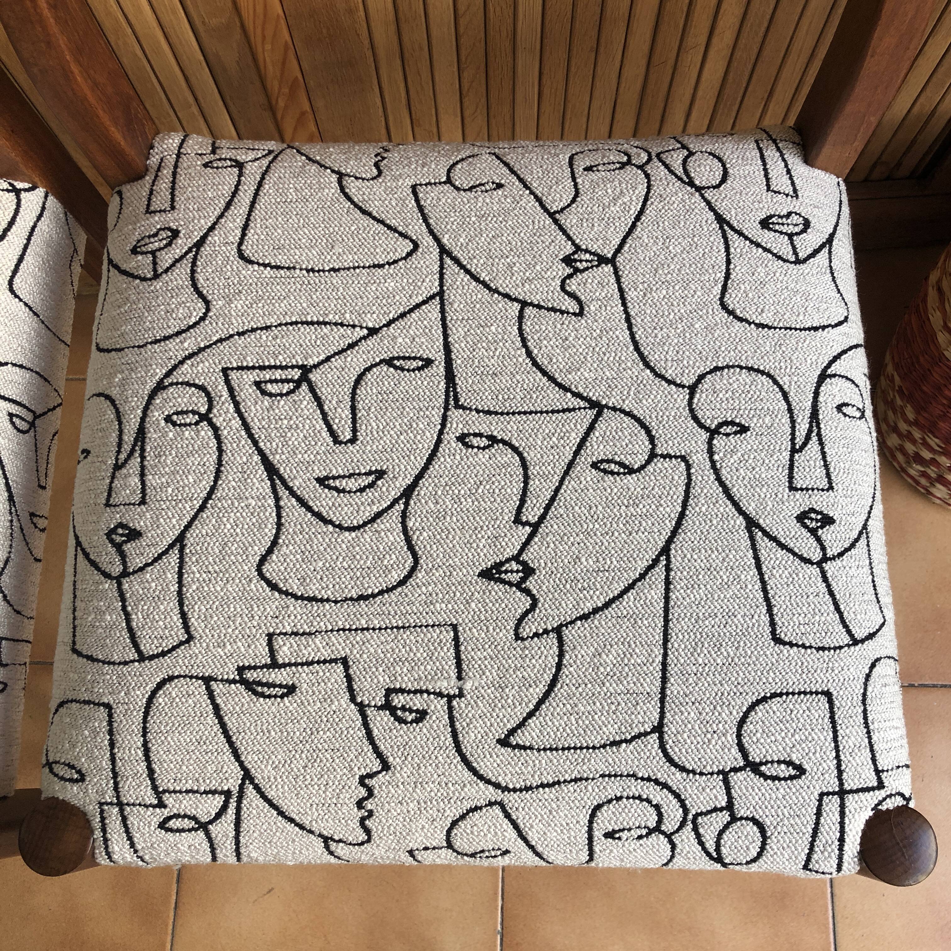 Pair of renovated 60s vintage chairs