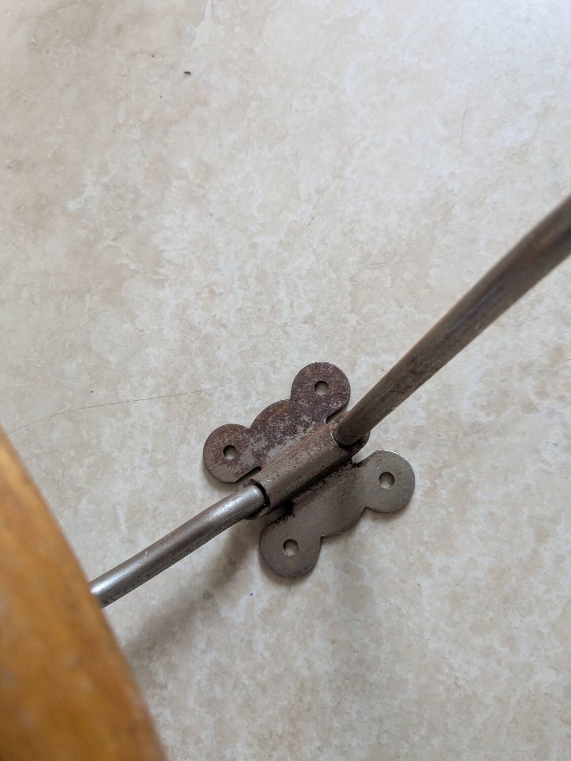 Three vintage coat hooks