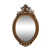Louis XV style mirror in wood and gilded stucco, Napoleon III period