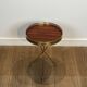 Tripod Side Table in Brass with Mahogany Top and Openwork Gallery. St. Trava