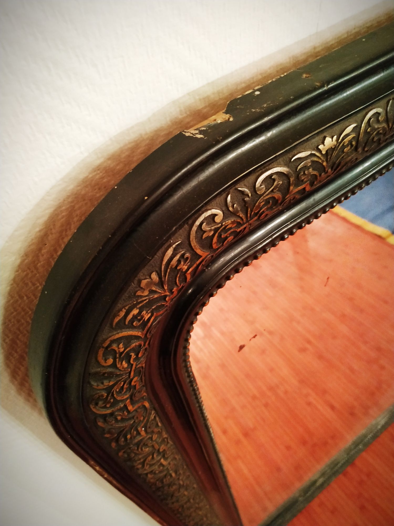 Louis Philippe black and gold mirror