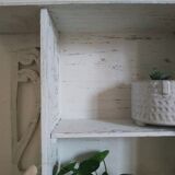 Old patinated wooden shelf
