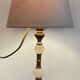 Vintage marble and velvet metal lamp
