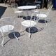 Salon de jardin ancien en fer forgé 3 fauteuils + 2 chaises
