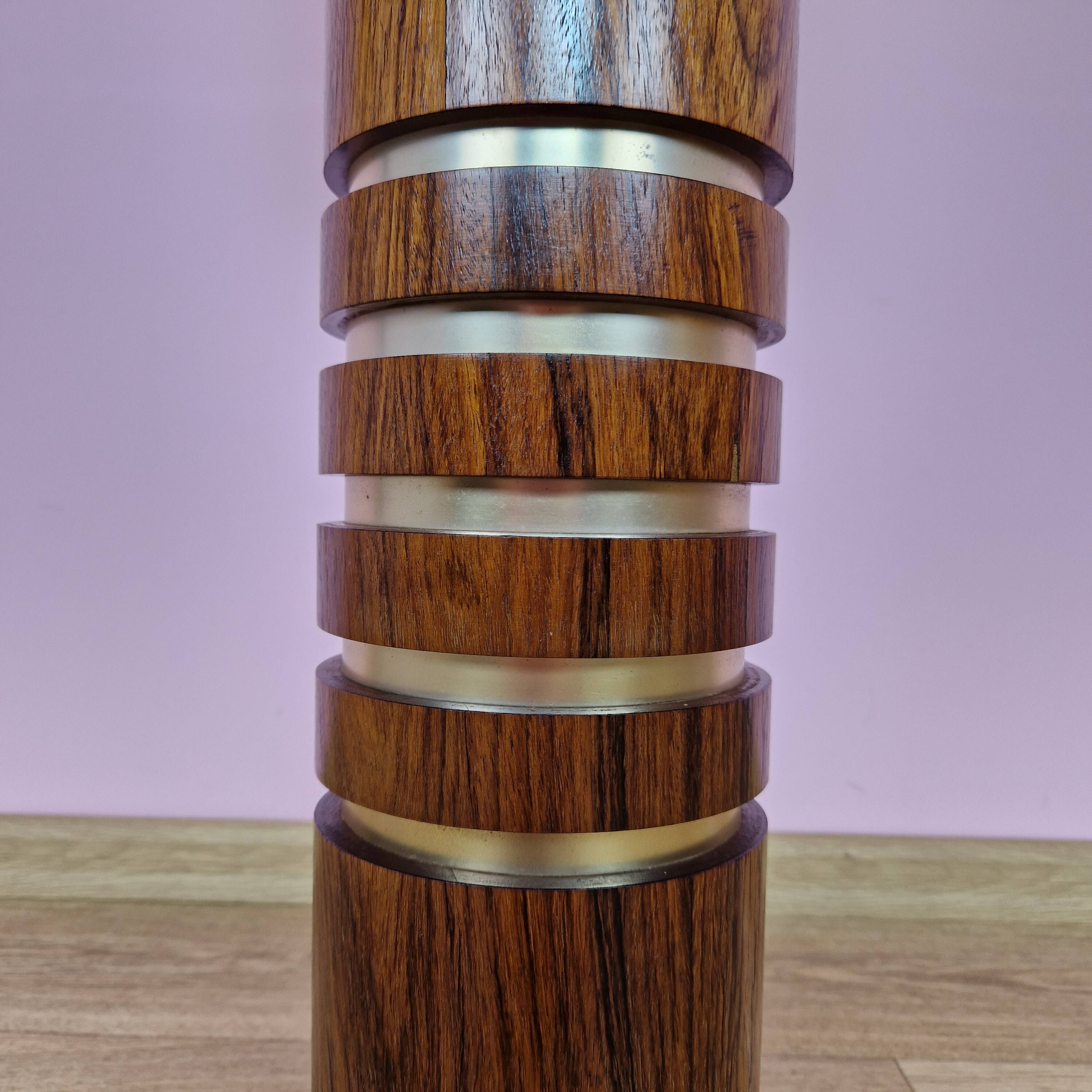 Rosewood and brass danish floor lamp, 1960s