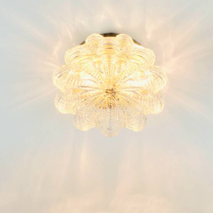 Large Mid Century Bubble Glass Ceiling Light by H.Tynell for Limburg, 1960s