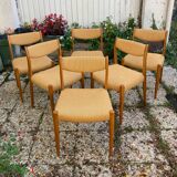 Set of 6 vintage Scandinavian chairs