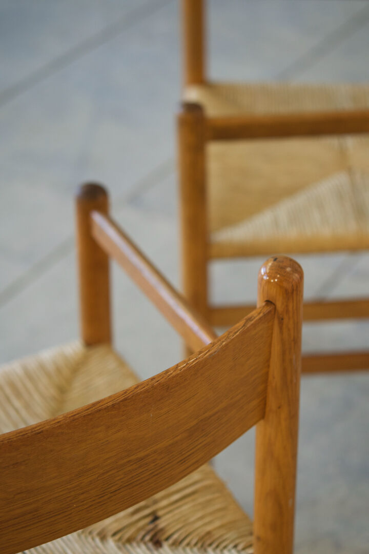 Series of four chairs and two armchairs Danish design 1960'