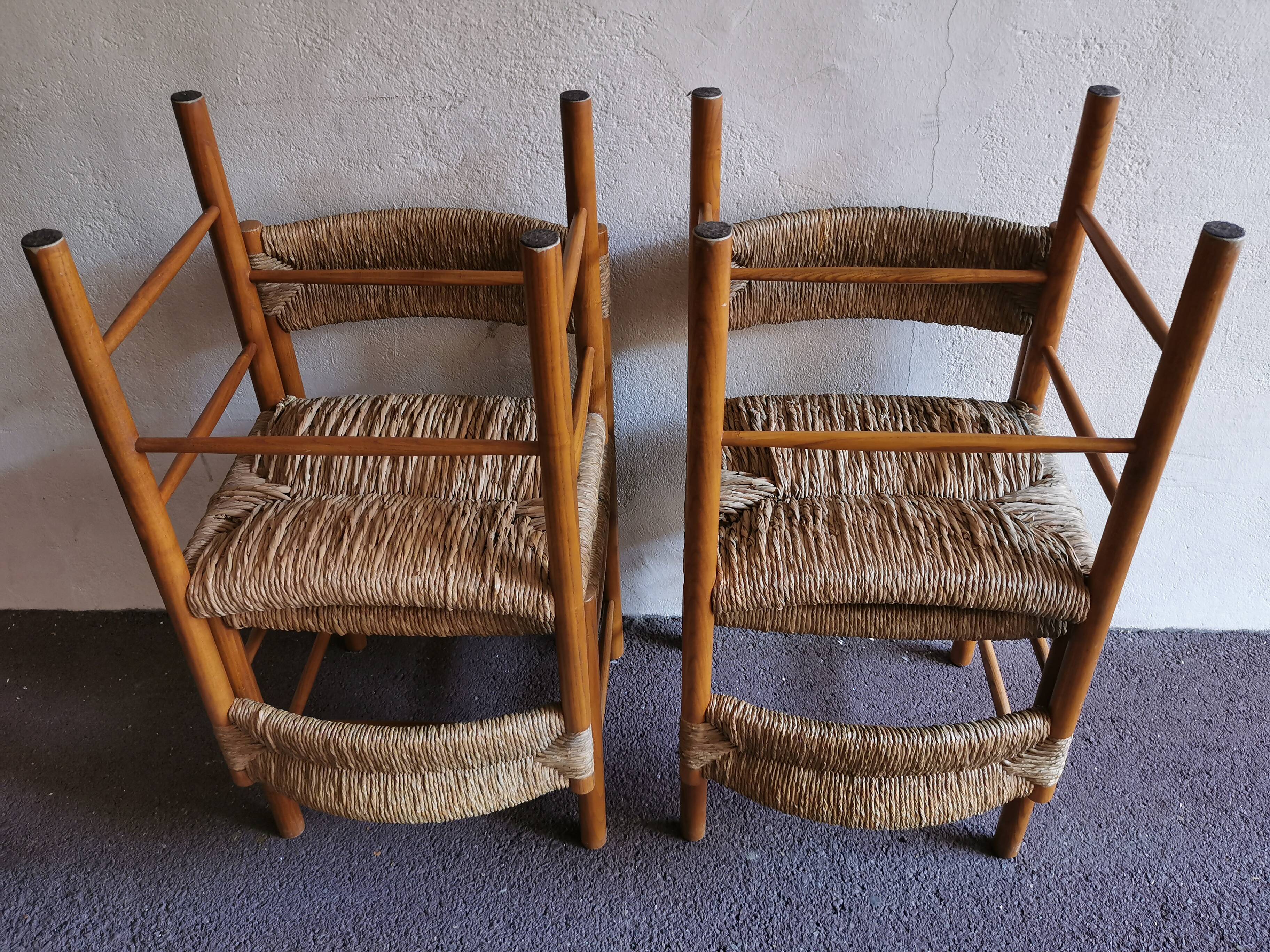4 vintage chairs Dordogne model by Robert Sentou