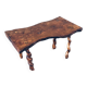 Brutalist Style Handcrafted Oak and Grape Wood Side Table, 1950s