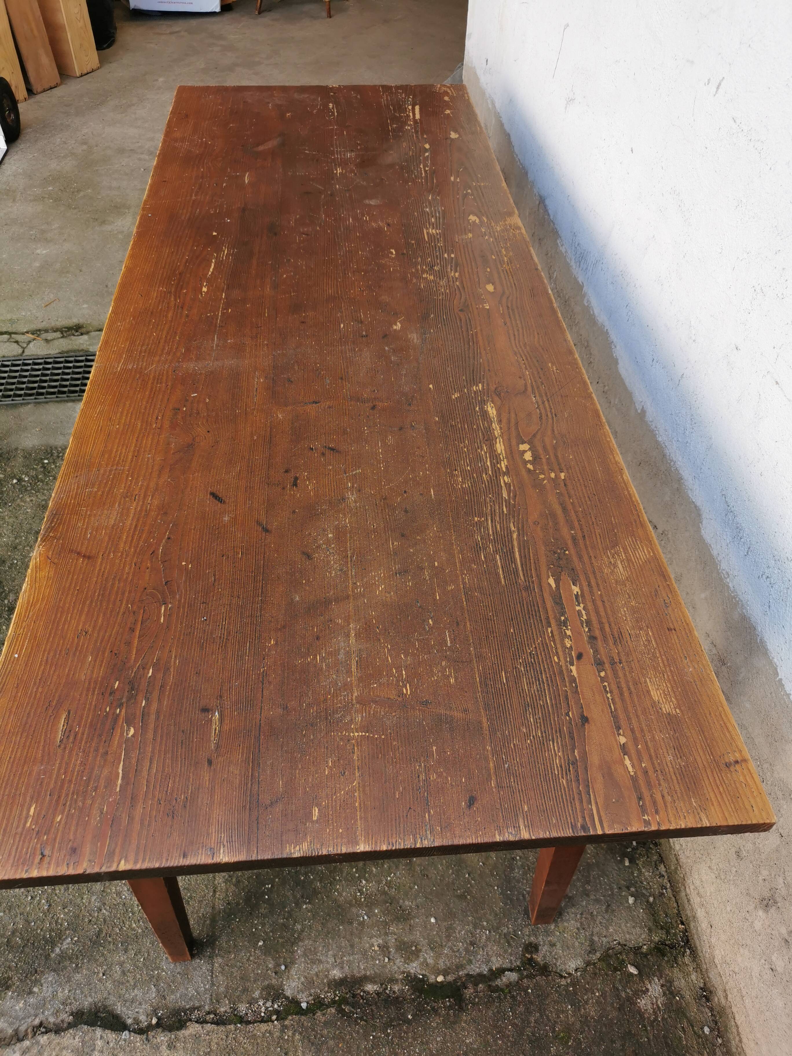 Fir farmhouse table late nineteenth