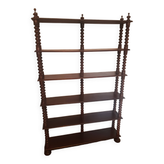Turned wooden shelf