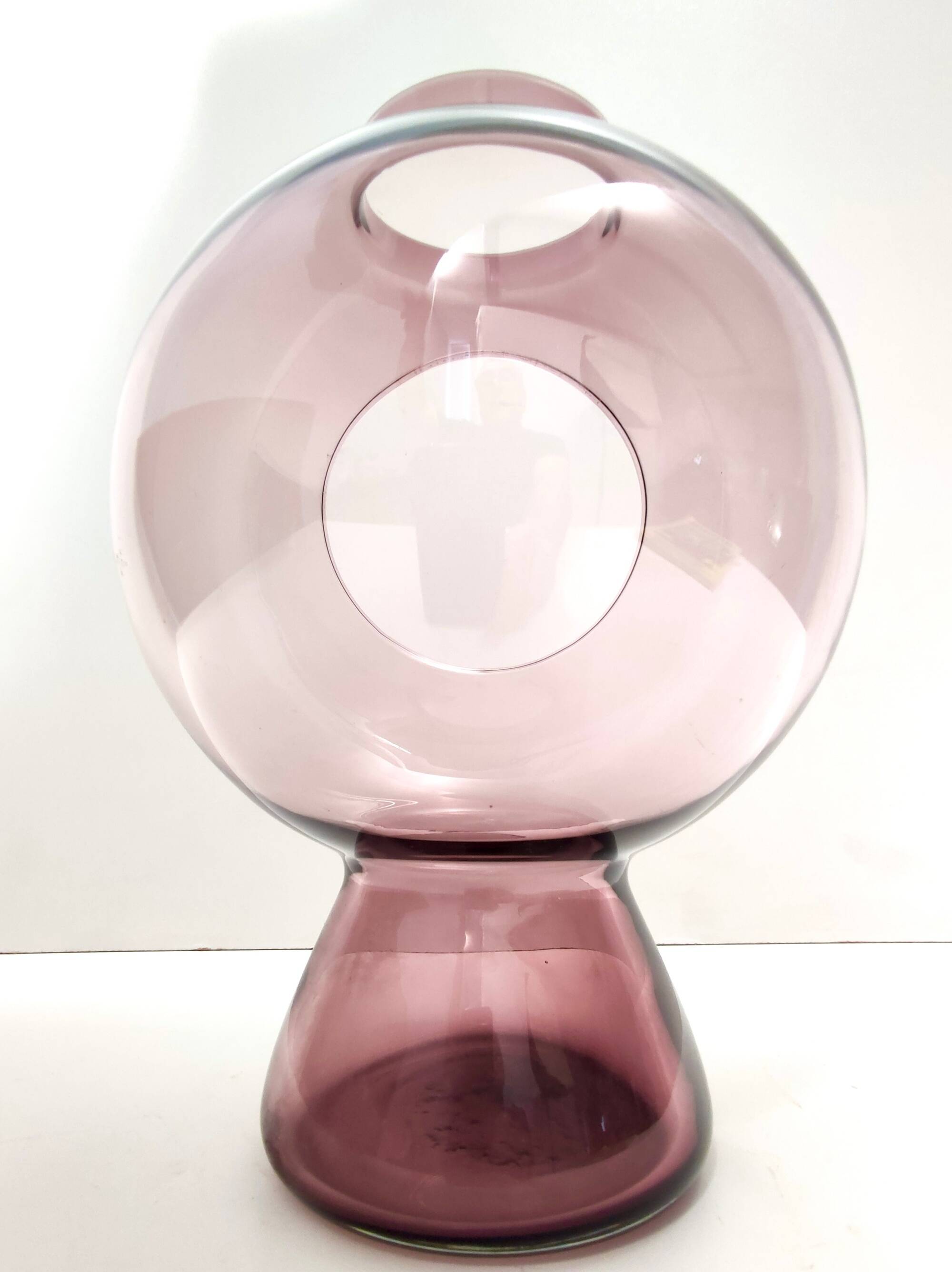 Old Rose Murano Glass Vase with a Hole, Italy