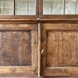 Buffet 2 corps vitré en bois, XIXème