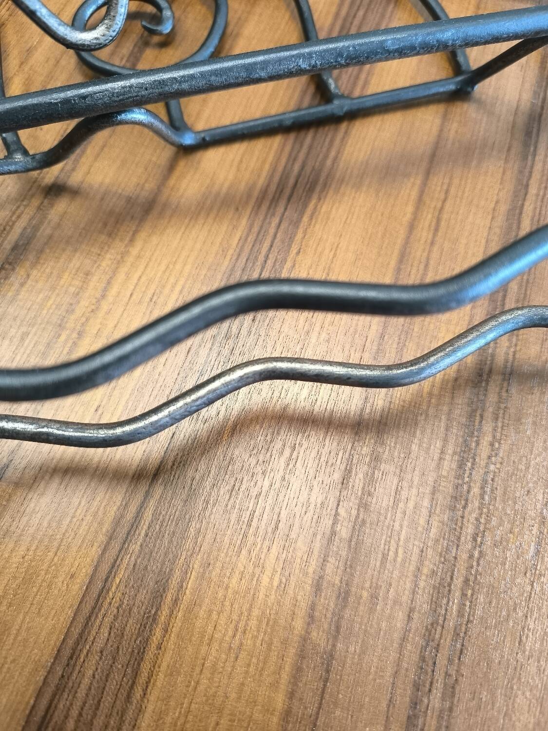 Art Deco wrought iron magazine rack circa 1940