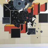 Set of 4 original lithographs by Alain Le Yaouanck 1978. The 4 elements.